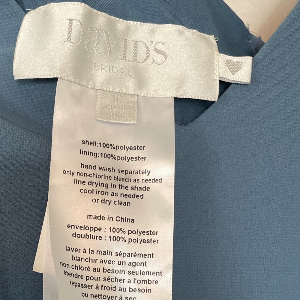 Steel Blue David’s Bridal Dress - Picture 6 of 6